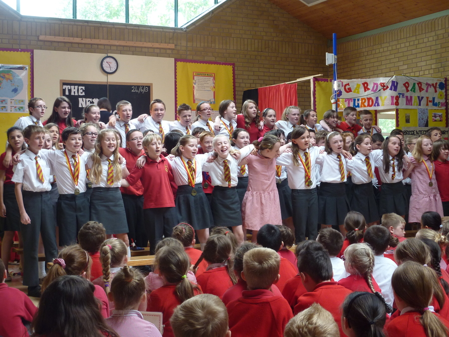 A farewell song from the P.7 Leavers.