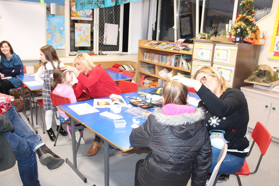 Some very talented face painters drew a big crowd...