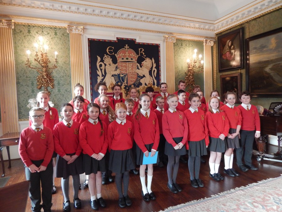 P.7 Choir are very proud to represent our school at Hillsborough Castle.