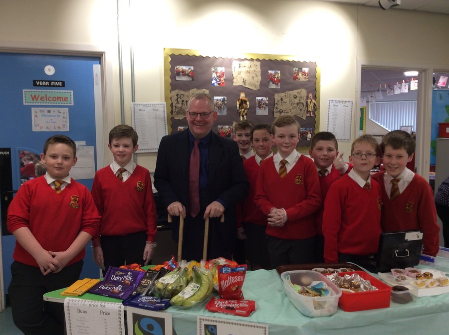 A huge thank-you to David McKay for his very kind donation from Tesco.  We purchased a variety of Fairtrade and non-Fairtrade chocolate and fruit.
