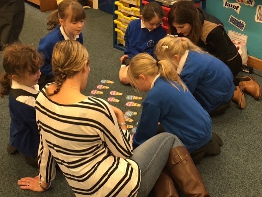 Parents with pupils at Maths Curriculum Workshop