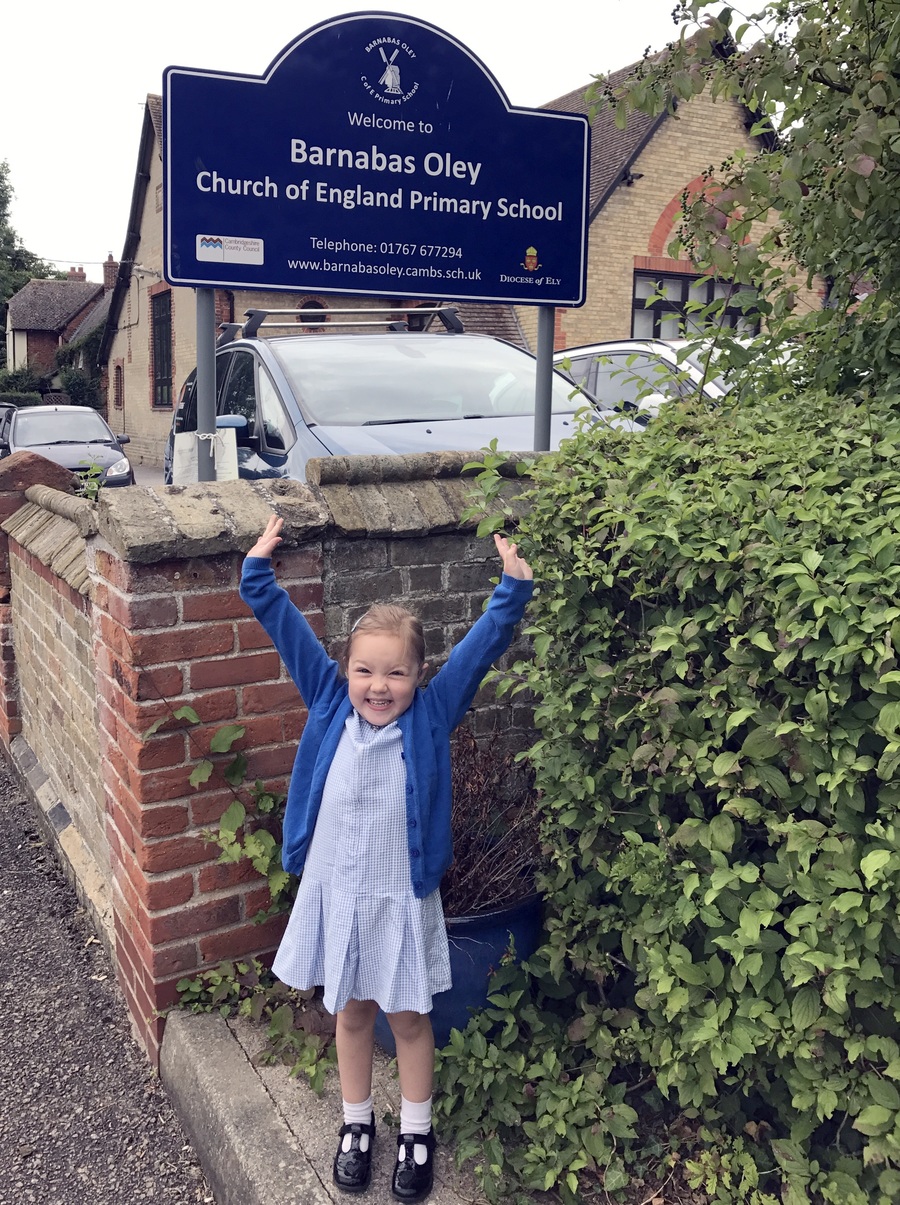 Reception pupil - first day of school!