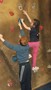 Helping each other in the climbing room