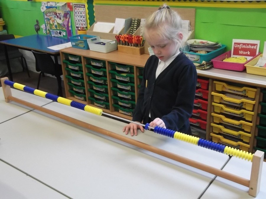 Using apparatus in our maths lesson